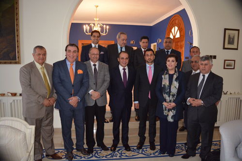 HRH Prince Ali meets a delegation from the Iraq Football Association in Amman, on Monday (Photo courtesy of HRH Prince Ali’s Office)